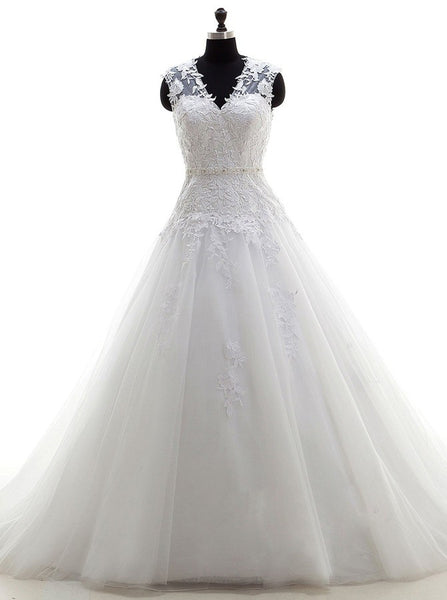 Princess Wedding Dresses,Backless Wedding Dress,White Bridal Dress,Modern Bridal Dress,WD00269