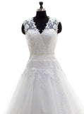 Princess Wedding Dresses,Backless Wedding Dress,White Bridal Dress,Modern Bridal Dress,WD00269