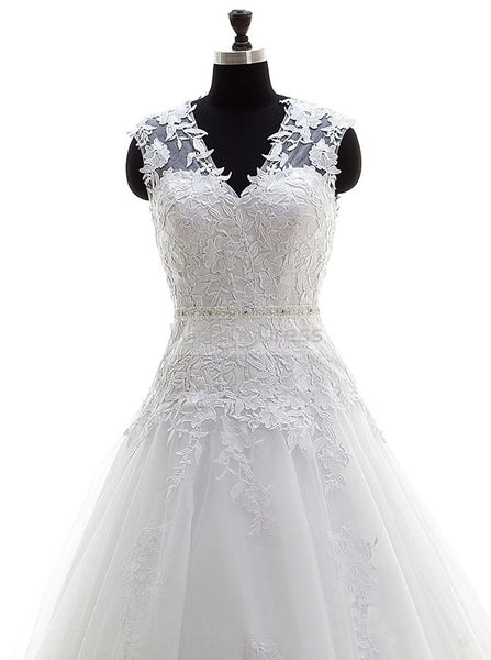 Princess Wedding Dresses,Backless Wedding Dress,White Bridal Dress,Modern Bridal Dress,WD00269