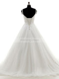 Princess Wedding Dresses,Simple Wedding Dress,Strappy Wedding Dress,A-line Wedding Dress,WD00212