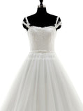 Princess Wedding Dresses,Simple Wedding Dress,Strappy Wedding Dress,A-line Wedding Dress,WD00212