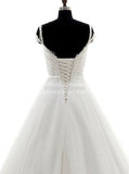 Princess Wedding Dresses,Simple Wedding Dress,Strappy Wedding Dress,A-line Wedding Dress,WD00212