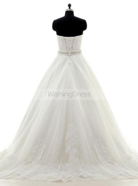 Princess Wedding Dresses,Strapless Wedding Dress,Elegant Wedding Dress,WD00213