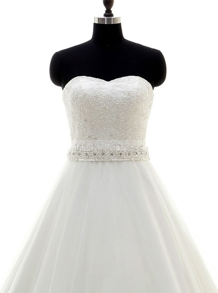 Princess Wedding Dresses,Strapless Wedding Dress,Elegant Wedding Dress,WD00213