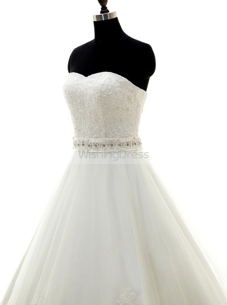 Princess Wedding Dresses,Strapless Wedding Dress,Elegant Wedding Dress,WD00213