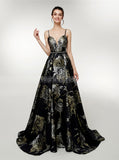 Printed Prom Dress with Straps,Fashion Prom Dress for Teens,PD00385
