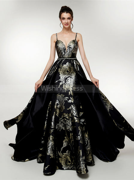 Printed Prom Dress with Straps,Fashion Prom Dress for Teens,PD00385