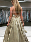 Prom Dress with Straps,Lace Up Prom Dress,A-line Prom Dress,PD00436