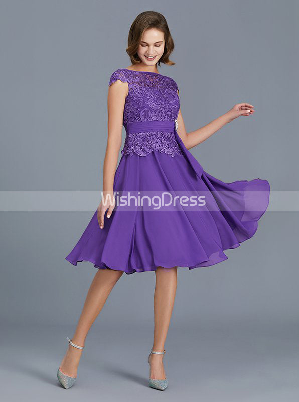 Purple Mother of the Bride Dresses,Short Mother of the Bride Dress with Cap Sleeves,MD00031, US14W / Royal Blue Purple Mother of the Bride Dresses,Short Mother of the Bride Dress with Cap Sleeves,MD00031, US14W / Royal Blue
