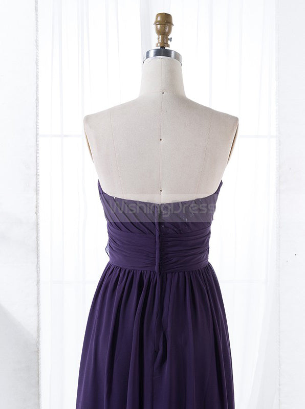 Purple Strapless Bridesmaid Dress,Chiffon Bridesmaid Dress,Long Bridesmaid Dress,BD00146, US20W / Burgundy Purple Strapless Bridesmaid Dress,Chiffon Bridesmaid Dress,Long Bridesmaid Dress,BD00146, US20W / Burgundy