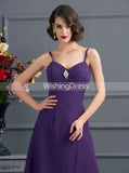 Purple Tea Length Mother of the Bride Dresses,Chiffon Mother of the Bride Dress with Jacket,MD00051