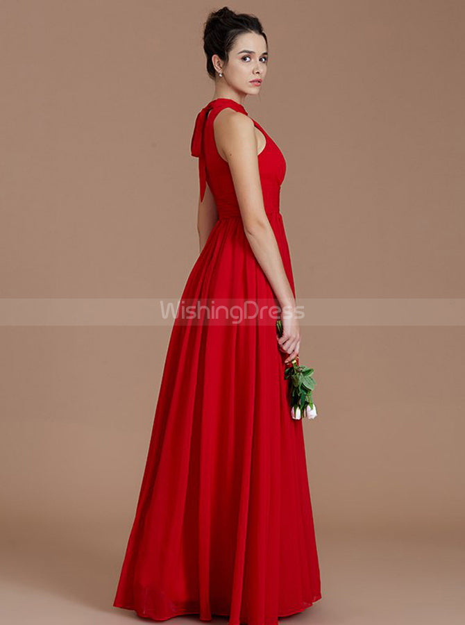 Red Bridesmaid Dresses,Chiffon Long Bridesmaid Dress,Bridesmaid Dress with Slit,BD00226, US2 / Red Red Bridesmaid Dresses,Chiffon Long Bridesmaid Dress,Bridesmaid Dress with Slit,BD00226, US2 / Red