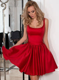 Red Cocktail Dresses,Strappy Cocktail Dress,Short Cocktail Dress,Simple Cocktail Dress,CD00033