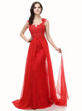 Red Prom Dresses,Lace Prom Dress,Elegant Prom Dress,Long Prom Dress,PD00235