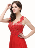 Red Prom Dresses,Lace Prom Dress,Elegant Prom Dress,Long Prom Dress,PD00235