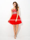 Red Sweet 16 Dresses,Sparkly Sweet 16 Dress, Strapless Sweet 16 Dress,SW00040