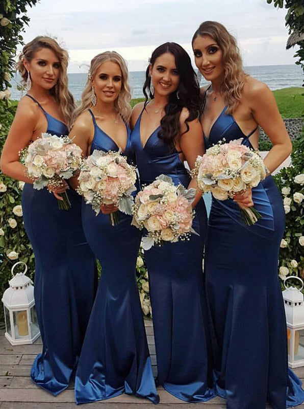 Bridesmaid Dress,Elastic Satin Bridesmaid Dress,Long Bridesmaid Dress,