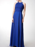 Royal Blue Bridesmaid Dress,Long Bridesmaid Dress,Chiffon Bridesmaid Dress,BD00185