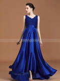 Royal Blue Bridesmaid Dresses,A-line Bridesmaid Dress,Satin Bridesmaid Dress,BD00237