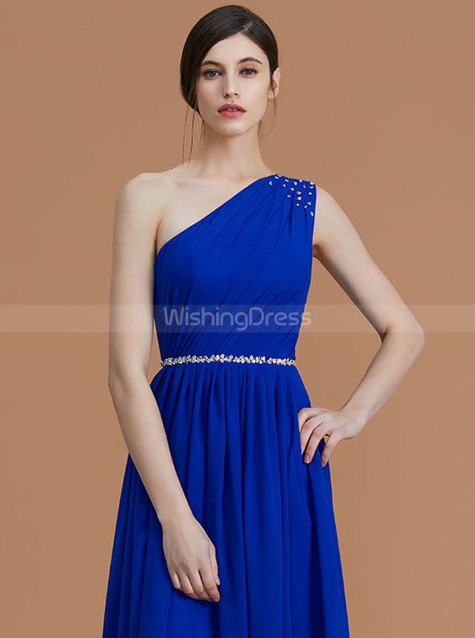 Royal Blue Bridesmaid Dresses,One Shoulder Bridesmaid Dress,Elegant Br - Wishingdress Royal Blue Bridesmaid Dresses,One Shoulder Bridesmaid Dress,Elegant Br - Wishingdress