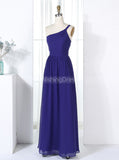 Royal Blue Bridesmaid Dresses,Simple One Shoulder Bridesmaid Dress,BD00302