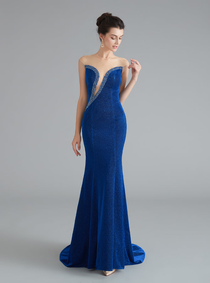 Royal Blue Evening Dresses,Fitted Homecoming Dress,HC00205