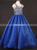 Royal Blue Girls Pageant Dresses,Tulle Little Princess Dress,GPD0004