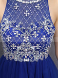 Royal Blue Homecoming Dresses,Beaded Sweet 16 Dresses,Short Sweet 16 Dress,SW00026