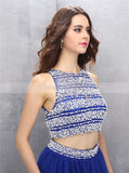 Royal Blue Homecoming Dresses,Two Piece Homecoming Dress,Sparkly Homecoming Dress,HC00120