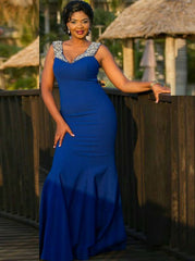 royal blue prom dresses plus size Royal Blue Plus Size Prom Dresses,Long Plus Size Prom Dress,Plus Size Prom with Sleeves,PD00244, US26W / Dark Navy