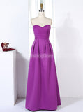 Satin Bridesmaid Dresses,Full Length Bridesmaid Dress,A-line Bridesmaid Dress,BD00281