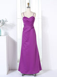 Satin Bridesmaid Dresses,Mermaid Bridesmaid Dress,Bridesmaid Dress with Straps,BD00297