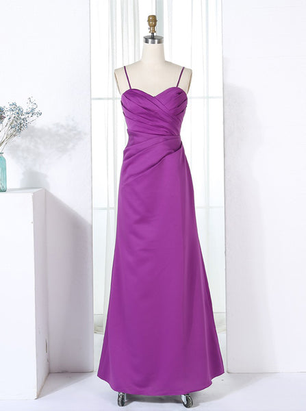 Satin Bridesmaid Dresses,Mermaid Bridesmaid Dress,Bridesmaid Dress with Straps,BD00297