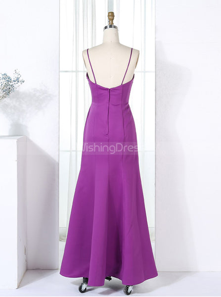 Satin Bridesmaid Dresses,Mermaid Bridesmaid Dress,Bridesmaid Dress with Straps,BD00297