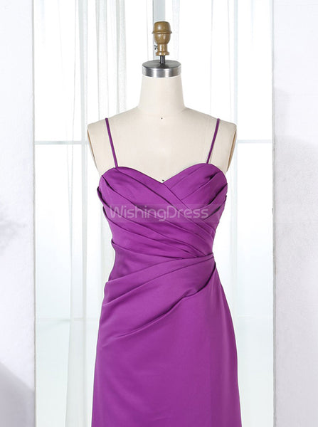 Satin Bridesmaid Dresses,Mermaid Bridesmaid Dress,Bridesmaid Dress with Straps,BD00297