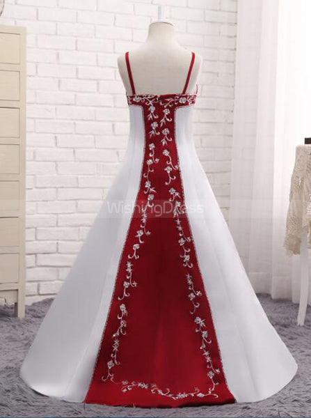 Satin Flower Girl Dress,A-line Junior Bridesmaid Dress,Classic Flower Girl Dress,FD00093