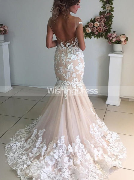 See Through Wedding Dress with Cap Sleeves,Sexy Wedding Dress,WD00611