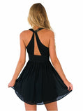 Sexy Cocktail Dresses,Black Cocktail Dress,Chiffon Cocktail Dress,Summer Cocktail Dress,CD00016