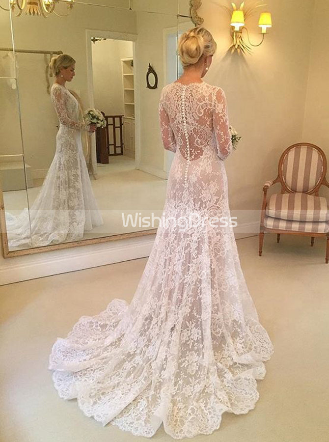 Sheath Lace Wedding Dress with Detachable Overskirt,Modest Wedding Dress with Long Sleeves,WD00615, US16W / Champagne Sheath Lace Wedding Dress with Detachable Overskirt,Modest Wedding Dress with Long Sleeves,WD00615, US16W / Champagne