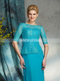 Sheath Mother of the Bride Dresses,Mother Dress with Sleeves,Long Wedding Guest Dress,MD00027