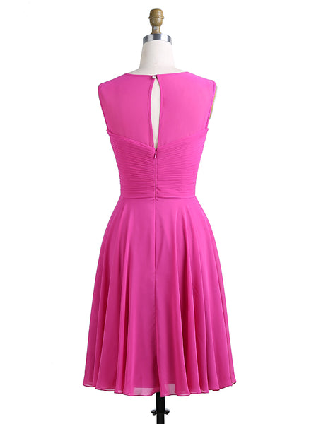 Short Bridesmaid Dresses,Fuchsia Bridesmaid Dress,Simple Bridesmaid Dr