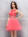 Short Homecoming Dresses,Illusion Homecoming Dress,Homecoming Dress for Teens,HC00040