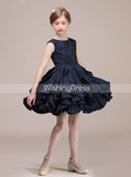 Short Junior Bridesmaid Dresses,Ruffled Junior Bridesmaid Dress,Little Girls Dress,JB00016