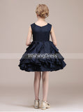 Short Junior Bridesmaid Dresses,Ruffled Junior Bridesmaid Dress,Little Girls Dress,JB00016