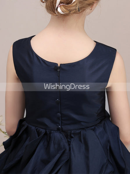 Short Junior Bridesmaid Dresses,Ruffled Junior Bridesmaid Dress,Little Girls Dress,JB00016