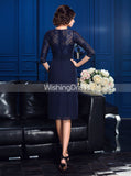 Short Mother of the Bride Dresses,Mother of the Bride Dress with Sleeves,MD00042