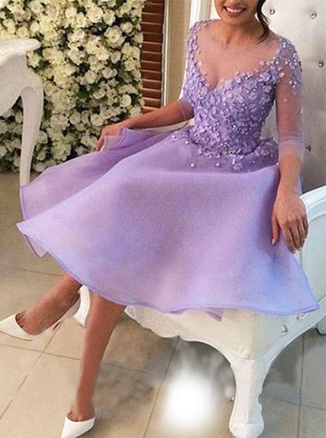 lavender formal dress with sleeves Long V-neck Prom TANYA BRIDAL so please be sure to leave all necessary measurements in the Personalization box Prom Dresses with Sleeves |
