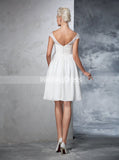 Short Wedding Dresses,Chiffon Wedding Dress,Beach Wedding Dress,WD00276