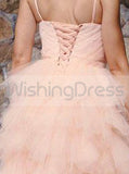 Short Wedding Dresses,Colored Wedding Dress,Ruffled Wedding Dress,Tulle Bridal Dress,WD00150