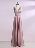 Silk Like Satin Bridesmaid Dresses,Long Bridesmaid Dress,Convertible Bridesmaid Dress,BD00278